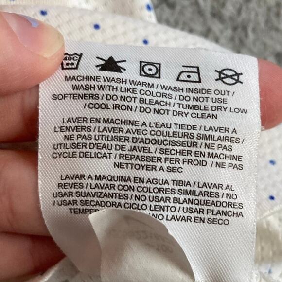 Nike Golf Tank Top XL Dri Fit Sleeveless Polo Shirt Polka Dot White Athletic - Picture 10 of 16